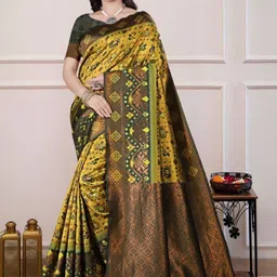 Vmdesigns Ethnic Motifs Zari Art Silk Handloom Banarasi Saree-picture-55