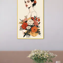 nestroots Beige Graceful Bouquet Elegance in Bloom Canvas Floral and Botanical Wall Art-picture-32
