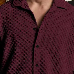 Metronaut Men Textured Casual Shirt image 5