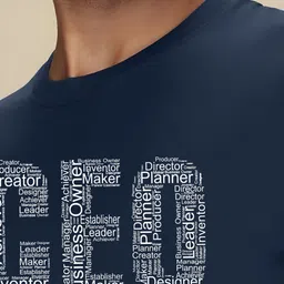 SZN Men Typography Printed Slim Fit Round Neck T-shirt image 5
