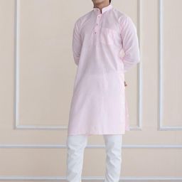 APPIX Men Pink Cotton Blend Kurta Sets-picture-23