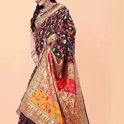 AKSH FASHION Black Pure Cotton Sarees-image-51