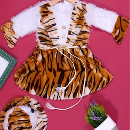 kids fashion hub Print Peplum Dress-image-96