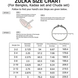 ZULKA Set of 2 Alloy Base Artificial Stone & Beads Work Bangles image 4