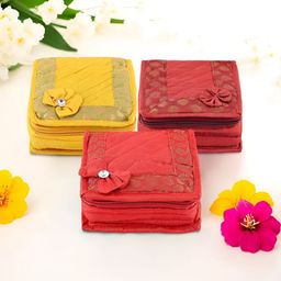 RUBOXA Yellow & Red 3 Pieces Bow 5 Pouches Organisers-picture-6