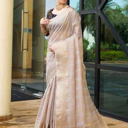 KAYOMMI Striped Bhagalpuri Saree image 2