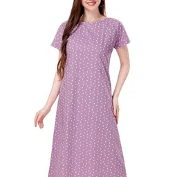 Piu Graphic Heart Printed Midi Nightdress-image-98