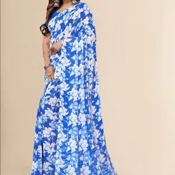 all about you Floral Poly Georgette Saree image 5