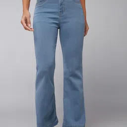 DOLCE CRUDO Women Bootcut High-Rise Heavy Fade Stretchable Jeans-image-51