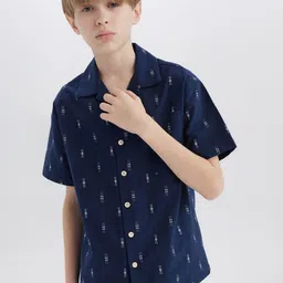 DeFacto Boys Opaque Printed Casual Shirt image 4