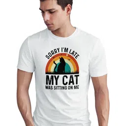 Seekbuylove Typography Printed Round Neck Pure Cotton T-shirt image 4
