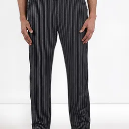 Celio Men Striped Easy Wash Mid-Rise Trousers-image-34