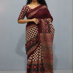 Moda Rapido Ethnic Motifs Pure Cotton Ikat Saree-picture-28
