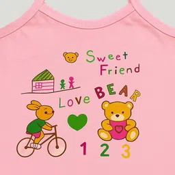 Kidbea Infant Girls Pack Of 3 Printed Vests image 2