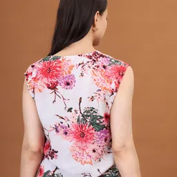 Moda Rapido Floral Print Crepe Top image 4