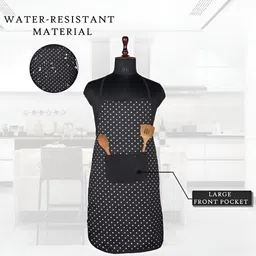 Aura 3-Pcs Black & White Printed Waterproof Aprons image 3