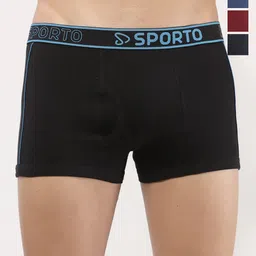 Sporto by Macho Men Pack Of 4 Soft Short Trunks Sprto_M1020-B1-Dnm1-M1-N1-L-picture-40