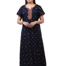 NIGHTFAB Women Printed Maxi Nightdress-picture-33