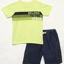 YK Boys Printed Round Neck Pure Cotton T-Shirt With Shorts-image-29