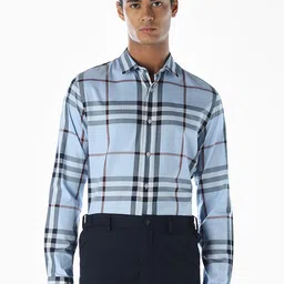 Jack & Jones Men Checked Spread Collar Pure Cotton Casual Shirt-picture-35
