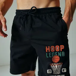 Mad Over Print Men Typography Printed Regular Fit Low-Rise Cotton Sports Shorts-image-90