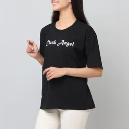 AANVI KURTI Women Typography Printed 1 T-shirt image 2