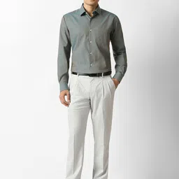 Van Heusen Regular Fit Textured Pure Cotton Formal Shirt image 3