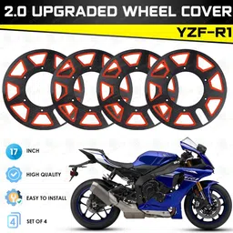otoroys 17 Inch 4 Pcs ABS Plastic Orange & Black PRO Disc Bike Wheel Cover For YZF R1 Bike Fairing Kit-picture-18