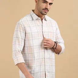 RIGS AND RAGS Classic Relaxed Fit Spread Collar Tartan Checks Checked Cotton Opaque Shirt image 3
