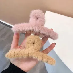 HANDBAG COLLECTION Women Set of 5 Fur Claw Clip-picture-12