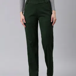 SHOWOFFFF Women Comfort Straight Fit High-Rise Trousers-picture-35