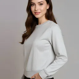 Calm Down Women Round Neck Long Sleeves Sweatshirt image 3