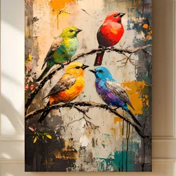 Art Street Grey & Blue 1 Piece Canvas Abstract Wall Paintings-image-66