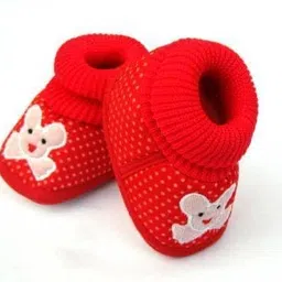 pearsilk Unisex baby Newborn Booties Baby First Walking Shoes Sandals With Anti Slip SoleToe to Heel Multicolor Pack Of 3 image 4