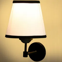 Devansh White & Black Metal Contemporary Abstract Shaped Shaped Wall Lamp image 2