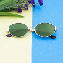 Ted Smith Unisex Oval Sunglasses with UV Protected Lens ARGON_C1-GOLD-picture-22