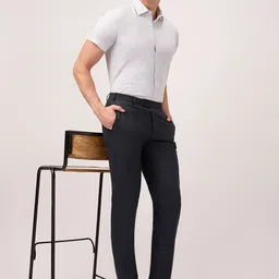 Raymond Men Slim Fit Mid-Rise Pure Cotton Formal Trouser image 5