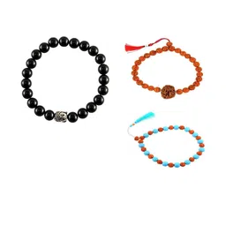 Divine souvenirs Unisex Set Of 3 Artificial Beaded Elasticated Bracelets-picture-34