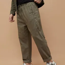 Forca by Lifestyle Men Solid Easy Wash Cargos Trousers-image-17