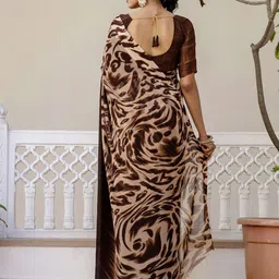 sanjana  silk SANJANA SILK Printed Satin Saree with Blouse Piece image 2