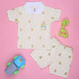 V-Mart Infant Boys Printed Polo Collar T-shirt With Shorts-picture-24