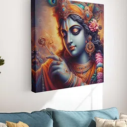 Myntra Elegant Homes Blue & Gold-Toned 1 Piece Canvas Other Wall Paintings-picture-29