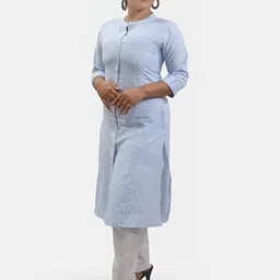 Artisan Glory Women Striped Khadi Kurta-picture-23