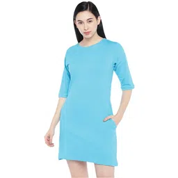STATUS MANTRA Pack of 2 Round Neck Pure Cotton T-shirt Dresses image 4