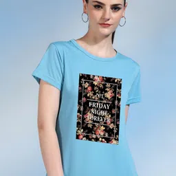 Moda Rapido Women Printed Bio Finish Pockets T-shirt-image-90