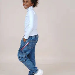 KiddoPanti Boys Turtle Neck T-shirt with Trouser image 4