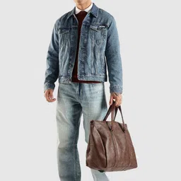 Calvin Klein Jeans Men Spread Collar Washed Casual Cotton Denim Jacket image 5