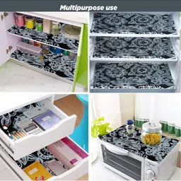 E-Retailer Pink Printed 6 Pieces Waterproof 3-Layered Refrigerator Covers With Pockets image 2