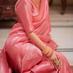 CANIZZARO Woven Design Silk Blend Handloom Banarasi Saree image 4