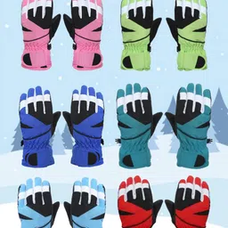 FabSeasons Unisex Kids Patterned Acrylic Winter Gloves-image-26